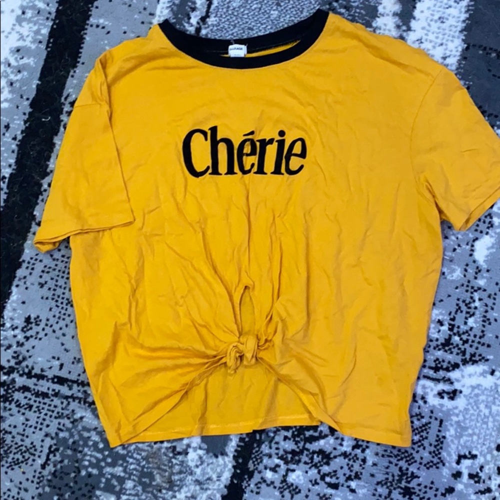 yellow Cherie t shirt